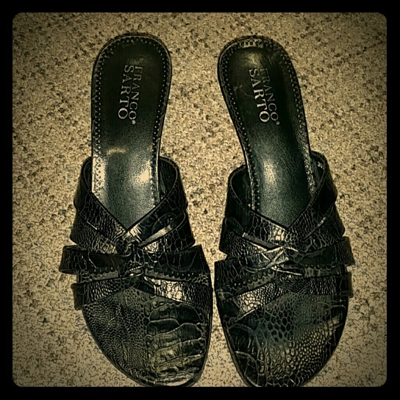 Franco Sarto stamped leather sandal