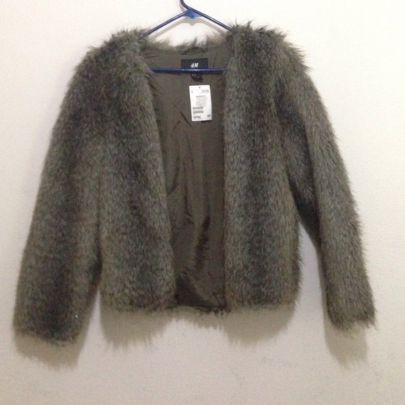 H&M Jackets & Blazers - Fur black/Brown/gray sturdy coat
