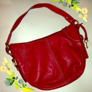 Fossil Red Shoulder Bag