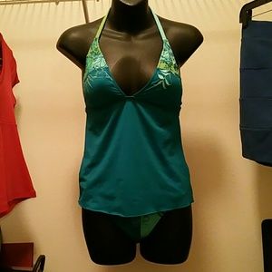 Blue Green Swimming Suit
