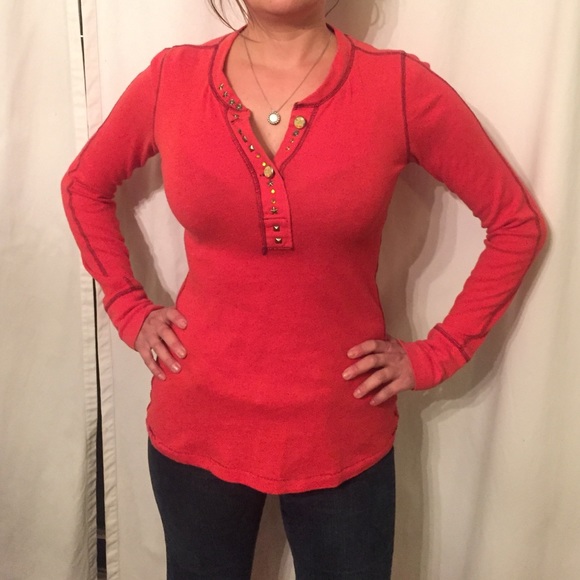 Free People Fun Orange Thermal