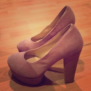 Kimchi Blue nude high heel