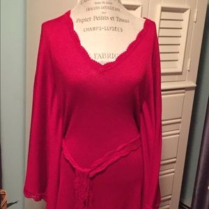 Boston proper lightweight red sweater