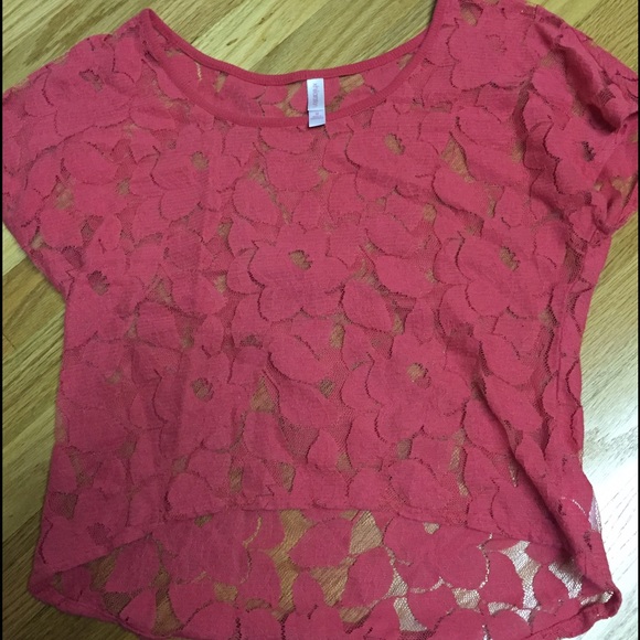 Pink lace shirt