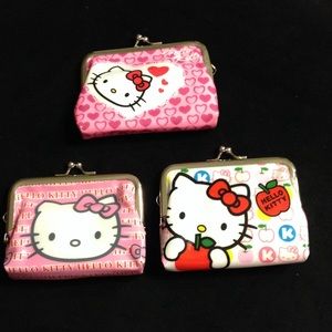 Lots of 3 Hello Kitty Coin Wallet..