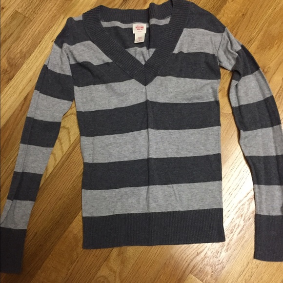 Gray Striped Sweater
