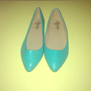 Teal Lollipop Flats 7.5