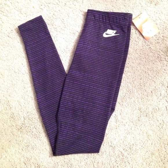 Nike Pants - Nike  logo Leggings purple printed
