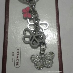 Authentic coach butterfly key chain