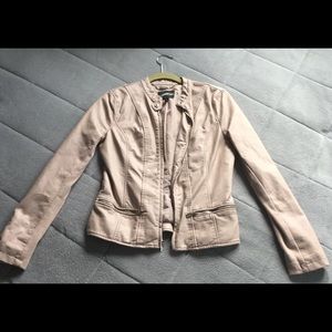 REDUCED! Pale pink Express faux leather jacket
