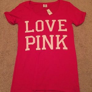 Victoria Secret pink medium love pink shirt red