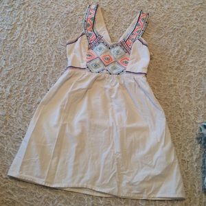 Embroidered white dress