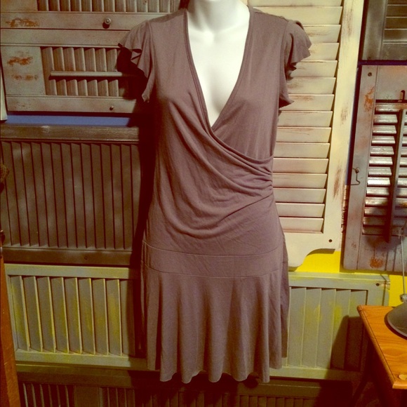 Grey wrap dress