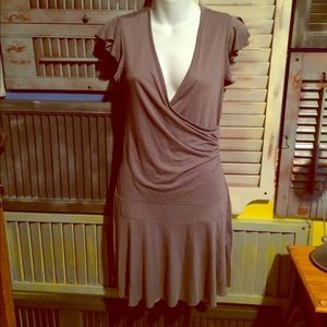 Grey wrap dress
