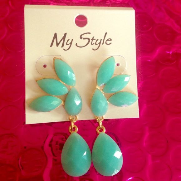 Turquoise and Gold Earrings