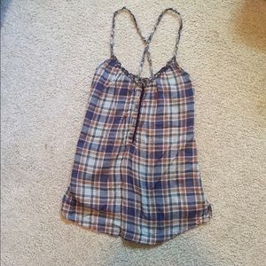 Plaid Hollister tank top