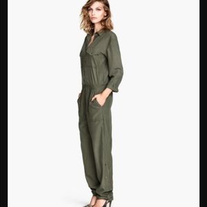 H&M khaki jumpsuit