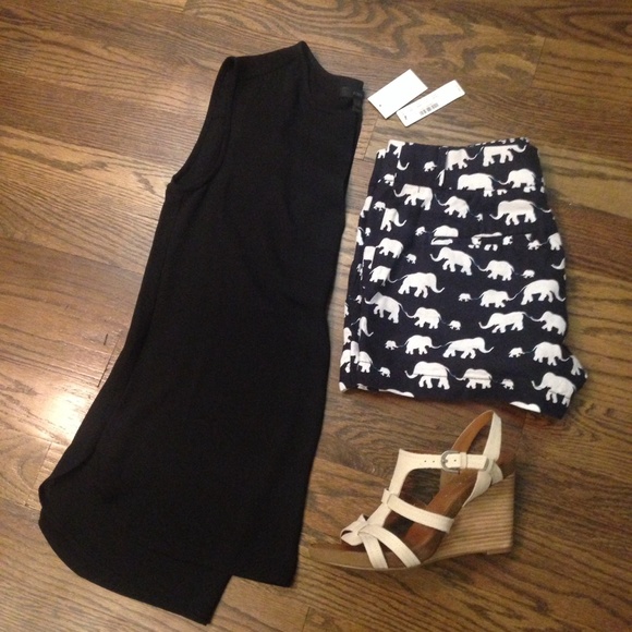 J. Crew Tops - Black J. Crew Keyhole Slit Top