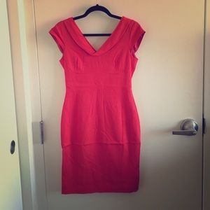 REISS - Stunning coral fitted dress, day to date!