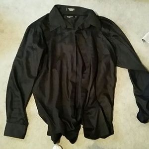 Casual black button up