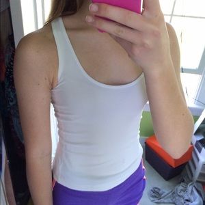 White Lululemon racer back tank
