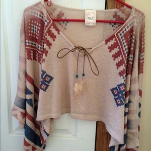 Size S tribal belly shirt