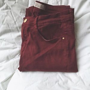 Awesome red/burgundy/maroon denim jeans!