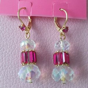 SOLD SOLD NWT BETSEY  JOHNSON CRYSTAL EARRINGS!