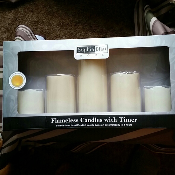 Flame less candle with timer set
