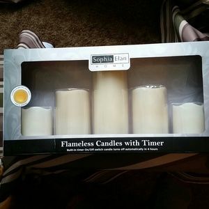 Flame less candle with timer set