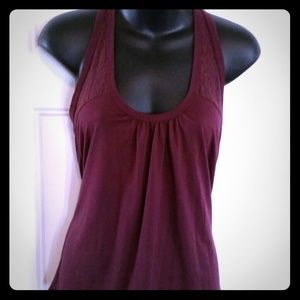 Purple lace racer tank