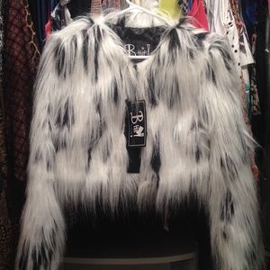 SOLD!  Faux Fur Jacket by B Hip!