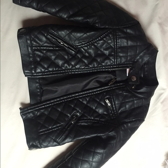 Joe fresh leather jacket 2t