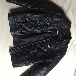 Joe fresh leather jacket 2t