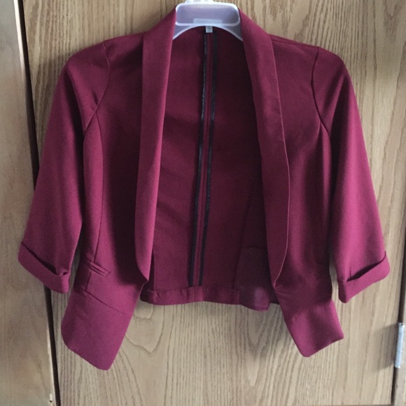 Dark red Charlotte Russe jacket - Picture 2 of 4