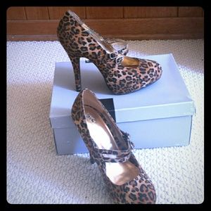 Leopard print Mary Janes