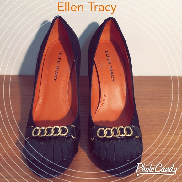 Ellen Tracy Suede/Leather Heels