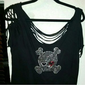 Custom Bling Cut out T-Shirt