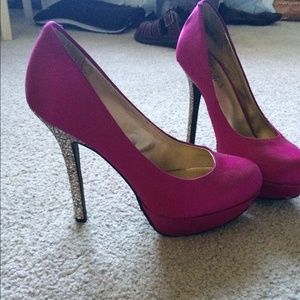 Hot pink stilettos