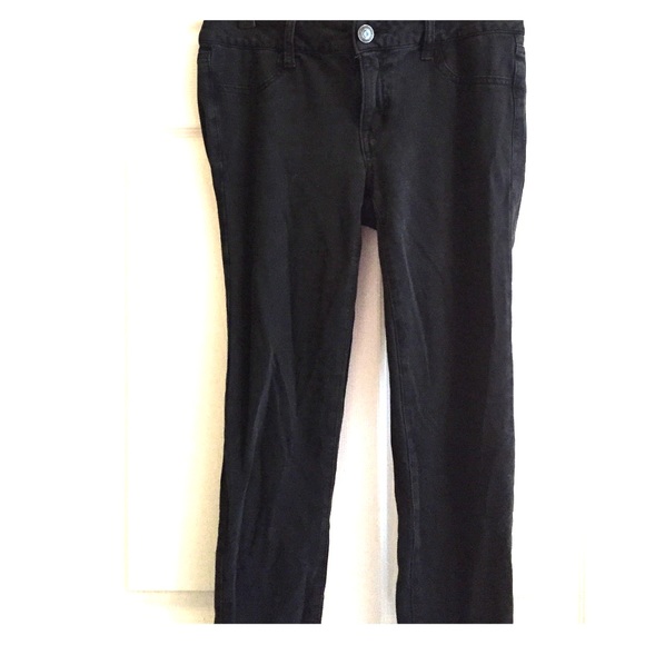 Black faded jeggings