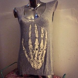 Skeleton hand muscle T-shirt