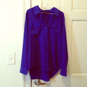 Apt. 9 royal blue button down, professional shirt