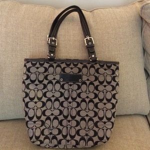 Coach tote 13.5" wide (top) 10.5" tall