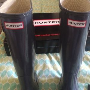 Brand new grey Hunter boots.