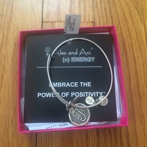 NIB Alex and Ani "T" Initial Bracelet