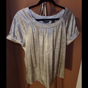 New York & Co Shiny Silky Blouse