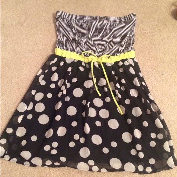 Stripped/ dot dress
