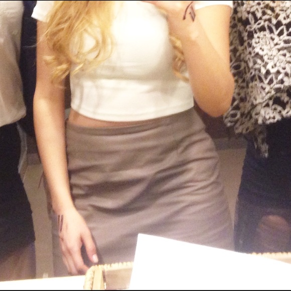 Leather party skirt