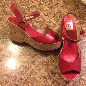 Dolce Vita Red wedge heels