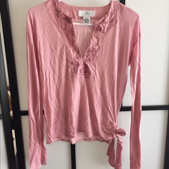 Armani exchange wrap waist top